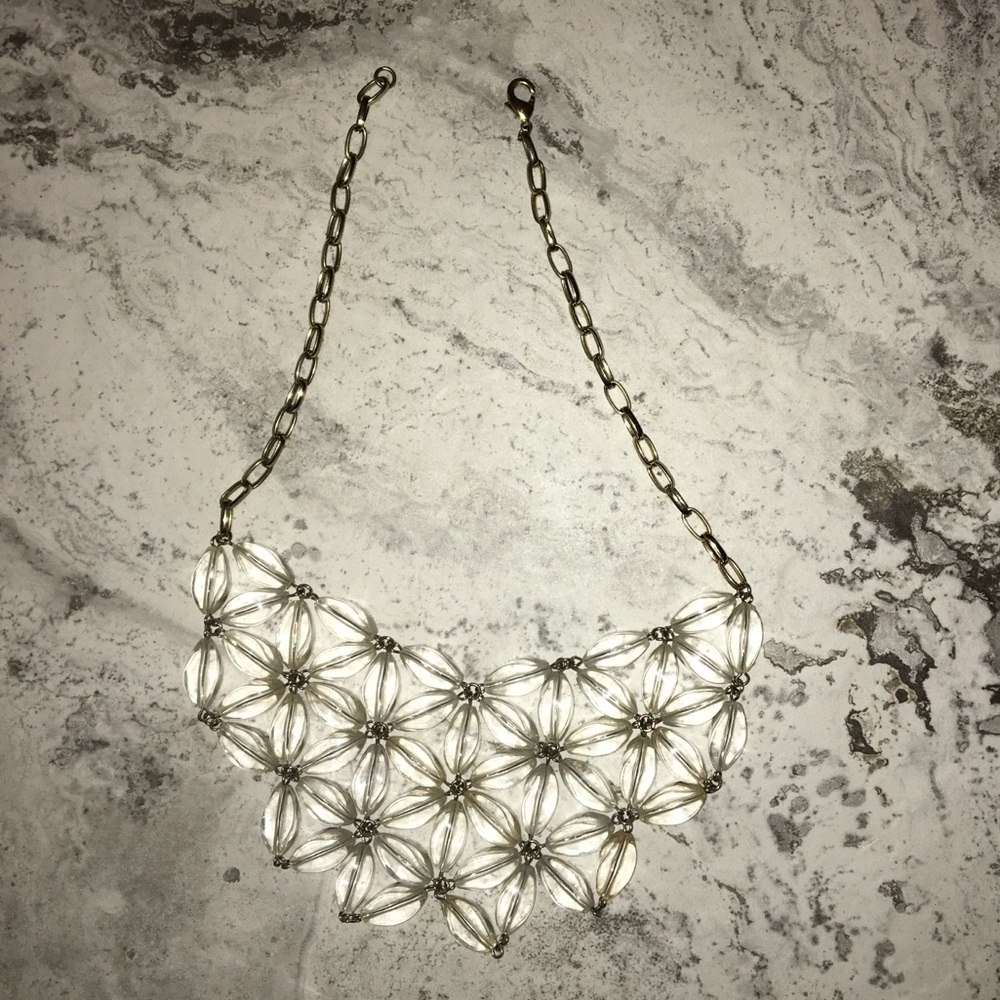 Clear beaded necklace